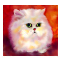 White Persian Cat Fine Art Print by jaisjewels White Persian Cat Fine Art Print