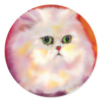 White Persian Cat Stickers by jaisjewels White Persian Cat Stickers