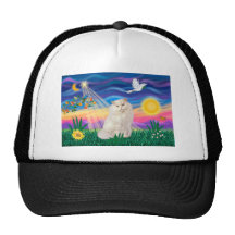 White Persian Cat - Twlight Mesh Hats