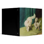 White Persian Cat with Two Kittens Vinyl Binder