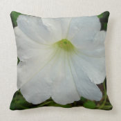 White Petunias throwpillow
