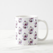 White Phalaenopsis Orchids With Pruple Edges mugs