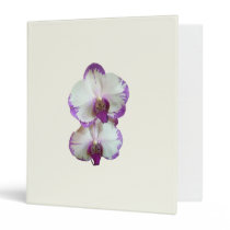 White Phalaenopsis Orchids With Purple Edges binders