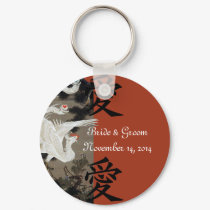 White Phoenix Wedding KeyChain Kanji For Love
