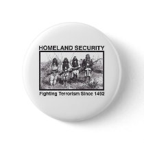 White Photo Indian Homeland Security Button