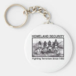 White Photo Indian Homeland Security Key Chain