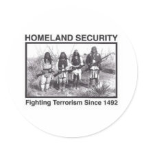 White Photo Indian Homeland Security Sticker