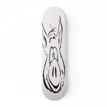 white, piggy skate board