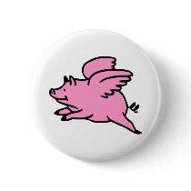 White Pink Flying Pig
