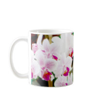 White & Pink Orchids Mug