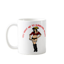 White Pirate Girl Surrender What Mug