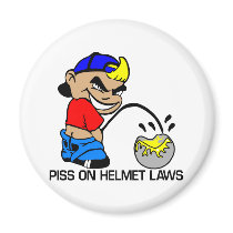 White Piss Helmet Laws magnets by WhiteTiger_LLC White Piss Helmet Laws magnets
