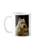 White pitbull mug