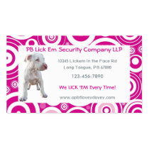White Pitbull Puppy Business Cards business cards