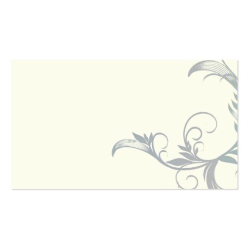 White Plumeria, Table Number Cards Business Card Template (back side)