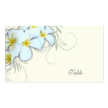 White Plumeria, Table Number Cards Business Card Template