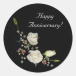 White poem 2 round sticker