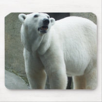 White Polar Bear Mouse Pad