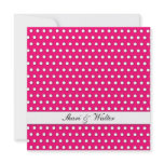 White Polka Dot Pattern Custom Invitation