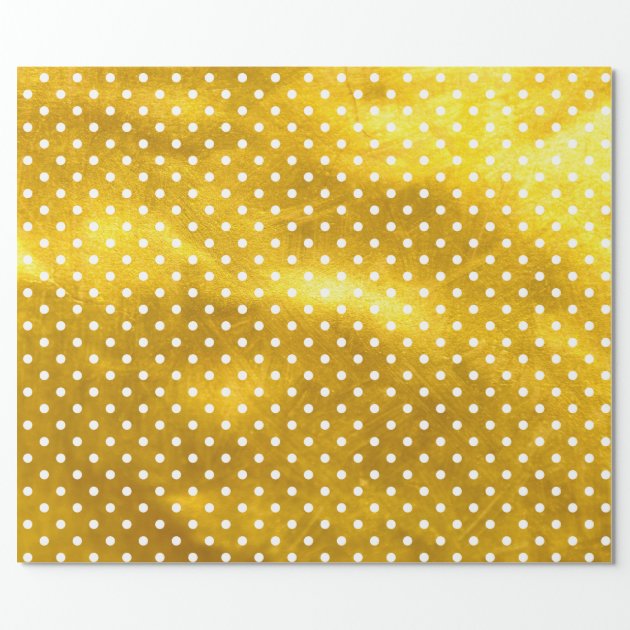 White Polka Dots and Rusty Gold Glitter Texture Wrapping Paper 2/4