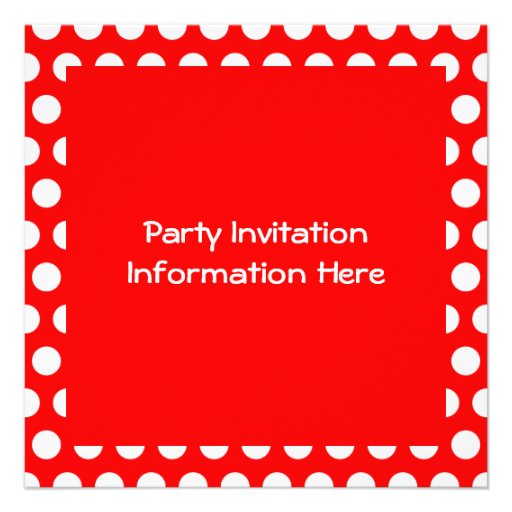 White Polka Dots Invitation