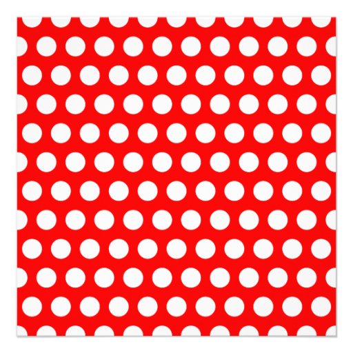 White Polka Dots Invitation