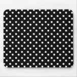 White Polka Dots Mousepad