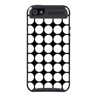 White Polka Dots on Black Case For iPhone 5