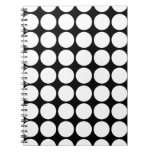 White Polka Dots on Black Note Books