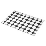 White Polka Dots on Black Placemat