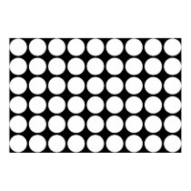 White Polka Dots on Black posters