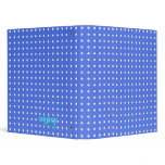 White Polka-dots on Blue Background Binder binders