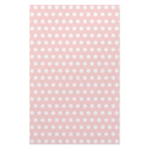 White Polka Dots on Pale Pink Stationery Paper