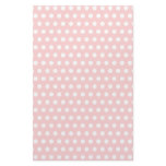 White Polka Dots on Pale Pink Stationery Paper