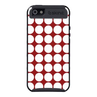 White Polka Dots on Red