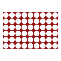 White Polka Dots on Red posters