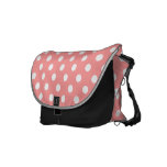 White Polka Dots Pattern Messenger Bag