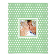 White Polka dots: Your photo, any color background Custom Invite