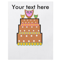 White polkadot owl cake full color flyer