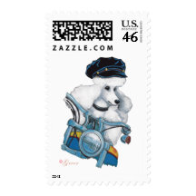 White Poodle Biker Chick Art Design Stamps