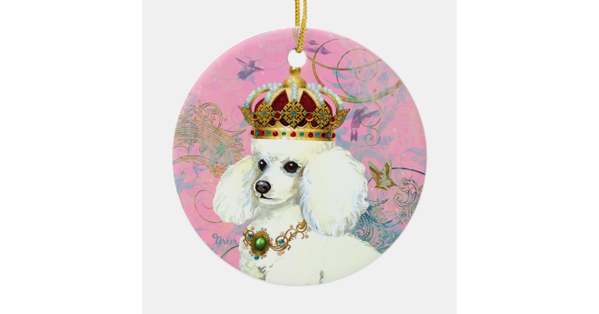 white poodle king christmas ornament zazzle white poodle king christmas ornament zazzle