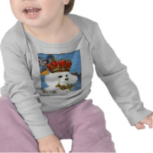 White Poodle King in Crown T Shirt