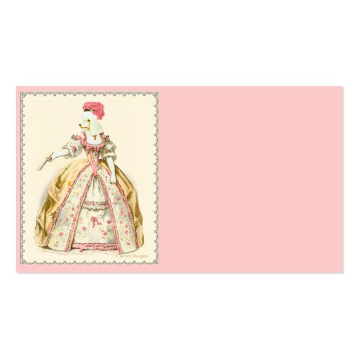 White Poodle Marie Antoinette Business Cards
