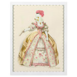 White Poodle Marie Antoinette French Fashion Full Color Flyer