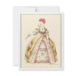White Poodle Marie Antoinette French Fashion Invite
