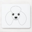 White Poodle Mousepad
