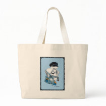 White Poodle on a Harley Motorcycle Bag by greerdesign White Poodle on a Harley Motorcycle Bag