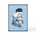 White Poodle on a Harley Motorcycle Greeting Card by greerdesign White Poodle on a Harley Motorcycle Greeting Card