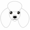 White Poodle Photo Sculpture Keychain photo sculptures