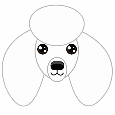 White Poodle Photo Sculpture Keychain by JustDogs